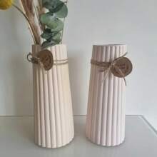 1 Set Stripe Silicone Flower Vase Mold, Elegant Design, Large Round Silicone Dried Flower Vase Mold - Multifunctional Concrete And Plaster Crafting Tool, Suitable For Resin, Plaster And Cement Casting - Essential For DIY Crafts And Home Decor