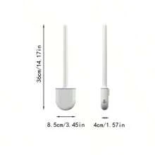 1 pieza Cepillo de silicona para inodoro sin agujeros, cepillo de fregado para baño, cepillo de limpieza montado en la pared sin puntos ciegos, cepillo de limpieza doméstica