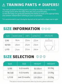 Set de 5 pantalones cortos reutilizables con estampado digital para entrenamiento de inodoro para bebés, ropa interior lavable para entrenamiento de ir al baño para niños y niñas