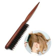 2pcs Boar Bristle Hair Comb, 3-Row Hair Brush, Wooden Teasing Brush, Fluffy And Pointed Comb, Hair Brush, Comb, Hair Tools, Hair Products And Accessories For Barber Salon Beauty Travel Essentials,Back To School,Travel Holiday Essentials,Hair Accessories For Women