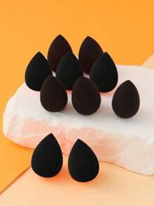 Large Size Black Makeup Sponge, Soft & Fine Texture, Suitable For Liquid Foundation Application & Concealing, Works For All Skin Types, Great Gift For Christmas & New Year