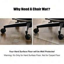 PVC Chair Mat For Hardwood Floors, Clear 1.5mm Thick Office Home Floor Protector, 100% PVC Composition Transparent Desk Chair Mat - Frosted - View 5