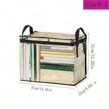 Bolsa de almacenamiento grande de PVC transparente con asas dobles - Plegable y a prueba de humedad, ideal para libros, juguetes y artículos de tocador - Perfecta para organización en el hogar, la oficina y los viajes, bolsa de almacenamiento transparente, asas resistentes