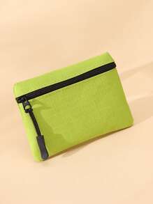 1 PC Simple Solid Color Zipper Coin Purse Can Hold Keys Cards Coins And Change To Avoid Scratches Small Storage Bag For Daily Use To Keep Small Items Tidy For Women Wallet Mini Wallet Purse Wallet Coin Wallet - Multicolor - View 5