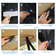 Estensore For Sedile Posteriore Del Cane, Piattaforma In Rete Impermeabile For Car, Camion, SUV, With Pocket Portaoggetti And Cover For Portiere (Nero) - 灰色 - 查看 7