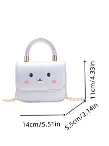 Nieuwe modemeisjes effen kleur schattige schoudertas, stijlvolle meisjes crossbody tas met muntbeurs