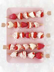 100 piezas de Palillos de cóctel de bambú de 4.7 pulgadas con diseño de cara de oso, pinchos de comida decorativos para aperitivos, frutas, postres, baby shower, cumpleaños, boda y suministros para fiestas (Oso)