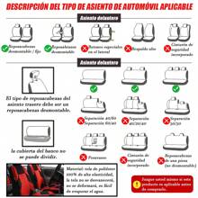 Juego De Fundas Para Asientos De Auto 9 Pcs, Universal - Rosa Fucsia - Ver 4