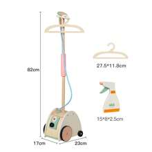 Kid Wooden Ironing Machine Toys Pretend Toy Set Wooden Play House For Birthday Gifts