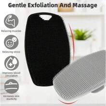1pc Soft Silicone Exfoliating Brush Cleanser Manual Body Cleansing Scrubber Shower Gentle Massage Bath Brush For Men Home Bathroom Decor Summer Back To School For Beauty Salon Home Bathroom