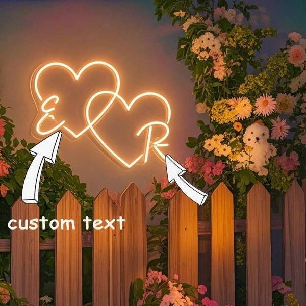 1 peça de letreiro de néon dividido personalizado, linha única, nome de caractere único, letreiro de néon brilhante para casamento, letreiro de néon com nomes personalizados, adequado para decoração de casamento, decoração de aniversário, decoração de cena de proposta, decoração de festa de aniversário, etc.
