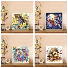 1 kit de peinture de diamants 5D de rêve DIY - ensemble d'artisanat en mosaïque acrylique vibrant avec des diamants asymétriques, convient pour la décoration murale de la maison ou comme cadeau de la Saint-Valentin