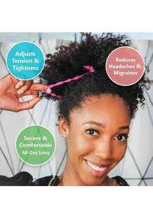 2 stuks verstelbare elastische hoofdbanden, touw scrunchies, opgerolde paardenstaarthouders voor krullend haar, haaraccessoires voor vrouwen voor dagelijks casual gebruik