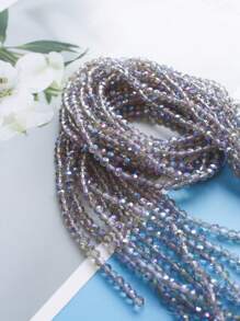 1pc/10pcs Fashion Minimalist Bright Color Glass Crystal 4mm Flat Beads Jewelry DIY Craft Supplies