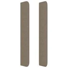Tête de lit avec boucles d'oreilles Taupe 93x16x118/128 cm Tissu