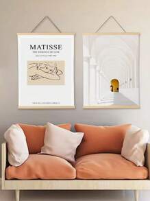 SURELIFE 1buc Umeraș magnetic din lemn, poster, rame, pânză, lemn de tec, pin, pentru fotografii, fotografii, imprimeuri, hărți, suluri și pânză, lucrări de artă, decorațiuni de perete, agățători din lemn, pentru tablouri și poster, agățat pe perete, bară, cadru pentru poze și fotografii, artă pe perete, pânză - Multicolor - Vizualizare 2