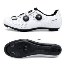 Men's Cycling Shoes Women's Cycling Shoes Compatible With SPD-SL Pedal & Compatible Installation SPD/Look KEO Cleats Riding Shoes - 白色 - 查看 2