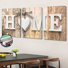 3PCS Home Canvas Wall Art Set, Art Deco Modern Home Decor, Wood Framed Love Poster, Modern Landscape Theme, Ink Art Print, Suitable For Living Room, Bedroom, Bathroom, Dining Room, Indoor And Outdoor, Seasonal Fall And Winter Wall Hanging Decoration, Family Home Wall Art, Gift, Creative Home Wall Decoration, Living Room, Kitchen, Cafe, Dormitory Wall Art Canvas Poster Gifts Birthday Graduation