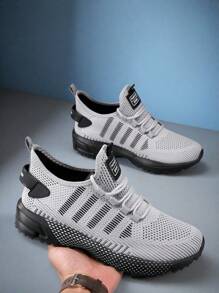 Men's Breathable Non-Slip Athletic Sneakers - Fashionable Casual Sports Shoes For Spring/Summer, Suitable For Outdoor Activities, Jogging, And Park Workouts