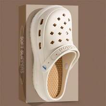 Women's Slip-On Sandals With Detachable Insoles, Closed Toe, Thick Sole, Simple, Comfortable, Non-Slip, Can Be Worn Indoor Or Outdoor, All-Match, Breathable, Beach Shoes
