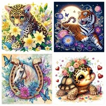 1 kit de peinture de diamants 5D de rêve DIY - ensemble d'artisanat en mosaïque acrylique vibrant avec des diamants asymétriques, convient pour la décoration murale de la maison ou comme cadeau de la Saint-Valentin