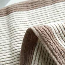 2 件套奢华条纹浴巾和面巾，100% 纯棉