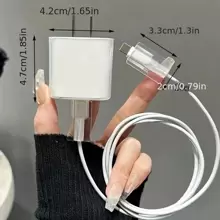 5 件时尚蝴蝶结充电保护套兼容 16 充电器，18/20W 完美礼物，适用于 16 Pro/15/14/13 手机，防断充电器和电缆保护器，充电器保护器 - 藍色 - 查看 7