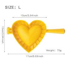 1pc Plastic Heart Shaped Dumpling Mold, Small/Medium/Large, Dumpling Maker Tool, Homemade DIY Kitchen Gadgets