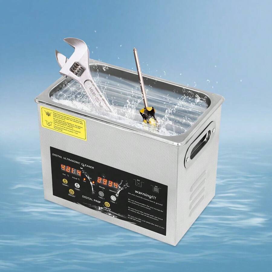 2.9L Digital Ultras Onic Cleaner Ultra S Onic Bath Cleaning Tank Timer Stainless - 1 - View 1