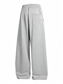 3 Pcs/Set Plus Size Casual Sweatpants, Loose Fit Straight Leg Solid Color Track Pants, Suitable For All Seasons