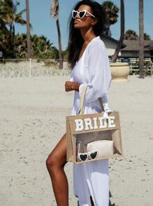 1pc Personalized Bride Bag Beach Bag Bridesmaid Tote Bag Bachelorette Gift Bag With Name Large Beach Tote Custom Gift Bachelorette Party Gift Honeymoon Gift, Custom Bride Transparent Tote Bag, Bride To Be Beach Bag, Bride Honeymoon Bag, Bridesmaids Gifts, Bride Gifts, Beach Tote Bag, Bride -Patc, Bride Beach Bag Personalized Bride Beach Tote Bridal Shower Gift For Bride To Be Gift Ideas Bride Gift Bag,Kawaii,Y2K,Minimalist,Commuting,Business Casual,Basics,Custom,Personalized,Unique,Customized,Ideal Gifts For Him,Ideal Gifts For Her,Her,Boyfriend,Girlfriend,Family,Friends,For Anniversaries,For Birthdays,For Holiday/ Vacation,For Outdoors/Outings/Travel/Hiking/Stadium/Sports/Climbing,For Business/Commute/Work/Office,Mother's Day Gifts Women