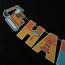 Construction Truck Theme Happy Birthday Paper Banner Engineering Vehicle Design Party Decoration Photo Background Banner - Yellow - View 9