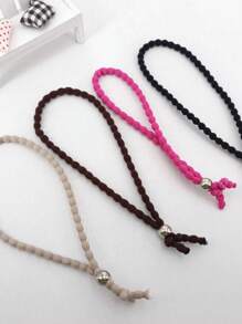 2 stuks verstelbare elastische hoofdbanden, touw scrunchies, opgerolde paardenstaarthouders voor krullend haar, haaraccessoires voor vrouwen voor dagelijks casual gebruik