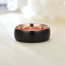 创意双色不锈钢戒指，象征美好爱情，高档珠宝可全年佩戴