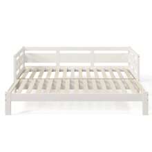 Daybed Cabin Bed Wooden 3FT Single Sofa Guest Bed Sofa Bed, Pull Out Trundle Wooden Bed Heart-Shaped For Children Adults Bed For Living Room And Bedroom -90 X190 Cm -White - 白色 - 查看 8