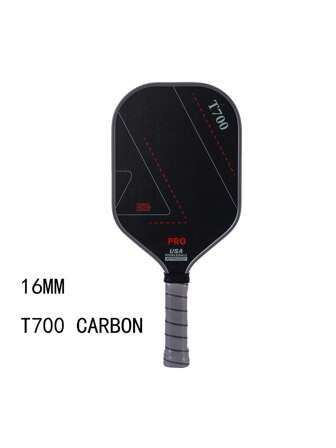 Pro Pickleball-Paddle 16mm, T700 Carbon Fiber Textured Surface (CFS), Raw Carbon Fiber USAPA Approved Hybrid Control Paddle With Cover 2024 High Grit & Spin Racket