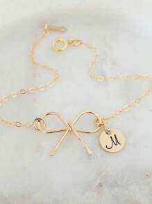 Pulsera personalizada "Atar el nudo", regalo para dama de honor, joyería de lazos, regalo para niña de las flores, regalo de boda, regalo para dama de honor, regalo para el equipo nupcial