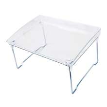 2PCS Desk Storage Shelf, Stackable Foldable Transparent Counter Organizer Rack For For Kitchen Bathroom Office Home Bathroom Decor Back To School - Multicolor - View 7