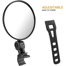 3.11 Inch Bicycle Rearview Mirror, Wide Angle Convex Bicycle Mirror, MTB Rearview Mirror With Silicone Handlebar