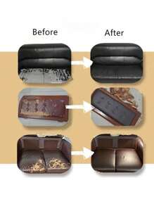 Self-Adhesive Faux Leather Repair Patch- Sofa Repair Patches Furniture Table Chair Self-Adhesive Fixed Repair Patch PVC Artificial Leather Bicycle Cushion Repair Patches Home Decor Couch Cover-Versatile Sticker For Sofas, Chairs, Car Seats & Bags - Light Brown - View 4