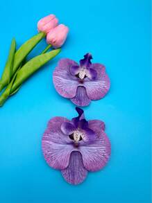 Neue abnehmbare Mode Schmetterling & Kunstleder hochwertige dekorative Schuhclips - Dunkelviolett - Übersicht 7