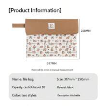 Fabric Large Capacity Book & Exam Paper Storage Bag: Mainly For Students, Suitable For Classrooms, Studies, Dorms, Etc., Can Easily Store Textbooks And Exam Papers, Also Convenient For Moving Or Carrying During Vacations.,Back To School,School Supplies