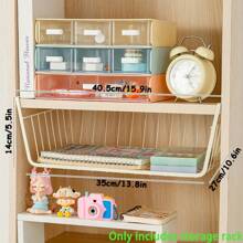 2pcs/1pc Under-Desk Hanging Layered Storage Basket, Student Dorm Room Wardrobe Desk Organizer Rack, Kitchen Spice Rack