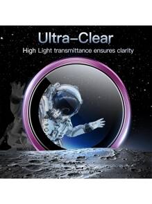 Yezodawee Scratch-Resistant Ultra Clear Tempered Glass Camera Lens Protector -Pink Camera Lens Protector For I'Phone 16 6.1-Inch And I'Phone 16 Plus 6.7-Inch, 9H Tempered Glass Metal Individual Ring Cover, HD Clear, Compatible With IPhone 15 Pro Max, 14 Plus, 13, 12, 11, 15 Pro, 15 Plus, 14 Pro - Perfect Fit, Scratch-Resistant Case Friendly (3pcs Pink) Gift For Birthday, Family, Friends Alloy Metal With Tempered Glass Full Cover, Lens Protector, Phone Accessories