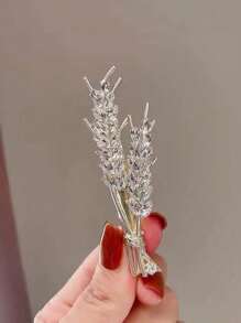 1pc Minimalist Wheat Ear Alligator Hair Clip, Stylish Bangs Hairpin For Women