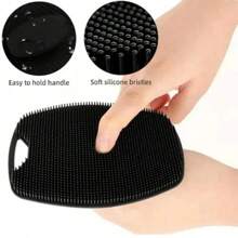 1pc Soft Silicone Exfoliating Brush Cleanser Manual Body Cleansing Scrubber Shower Gentle Massage Bath Brush For Men Home Bathroom Decor Summer Back To School For Beauty Salon Home Bathroom