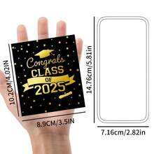 20pcs Class Of 2025 Graduation Stickers, Congrats Grad Stickers For Gift Bags, Envelope Seals & Party Favors, Graduation Labels - Perfect For Graduation Party Decoration Supplies - Multicolor - View 3
