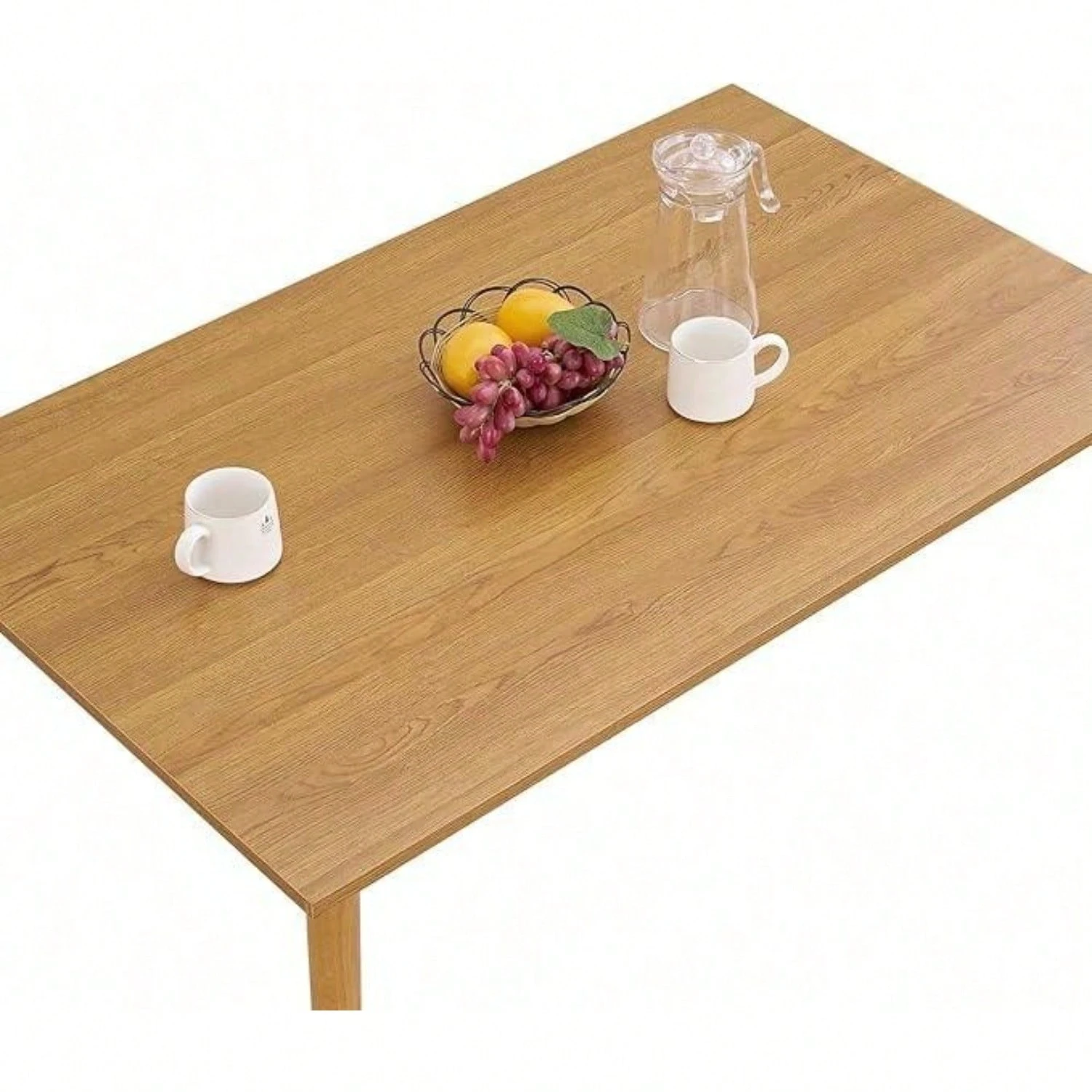 Modern Dining Table 47 Inch Kitchen Table With Solid Wood Leg Oak ...