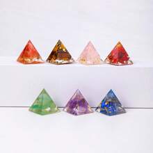 1pc 2cm Natural Crystal Energy Generator Pyramid Reiki Healing Chakra Meditation Tool Room Decor Zodiac - 2cm Epoxy Pyramid - View 5