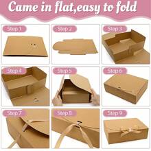 10 piezas/5 piezas/2 piezas - Caja de regalo blanca/negra/rosa/marrón con tapa, caja de regalo con cinta para propuestas a damas de honor, caja de regalo para bodas, cumpleaños, despedidas de soltera y otras fiestas, regalos de San Valentín, día de San Valentín, empaquetado, cumpleaños, manualidades, almacenamiento de belleza, empaquetado de regalos de graduación, caja decorativa para fiestas de boda